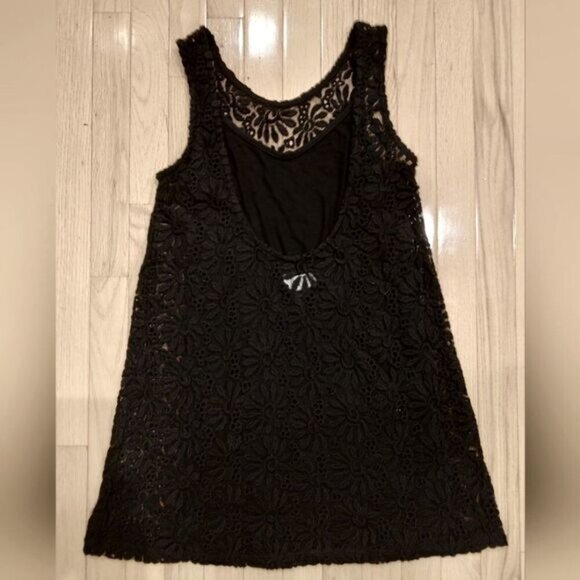Nightcap x Carisa Rene crochet lace overlay slip shift dress wool blend S - Picture 2 of 10
